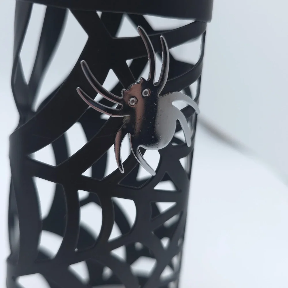 Bath & Body Works Soap Sleeve Metal Black Spider Web Goth Spooky Halloween Decor